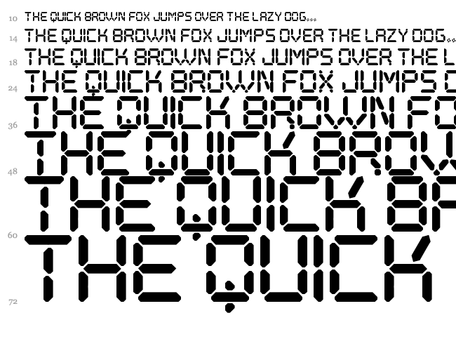 Digital Play St font waterfall